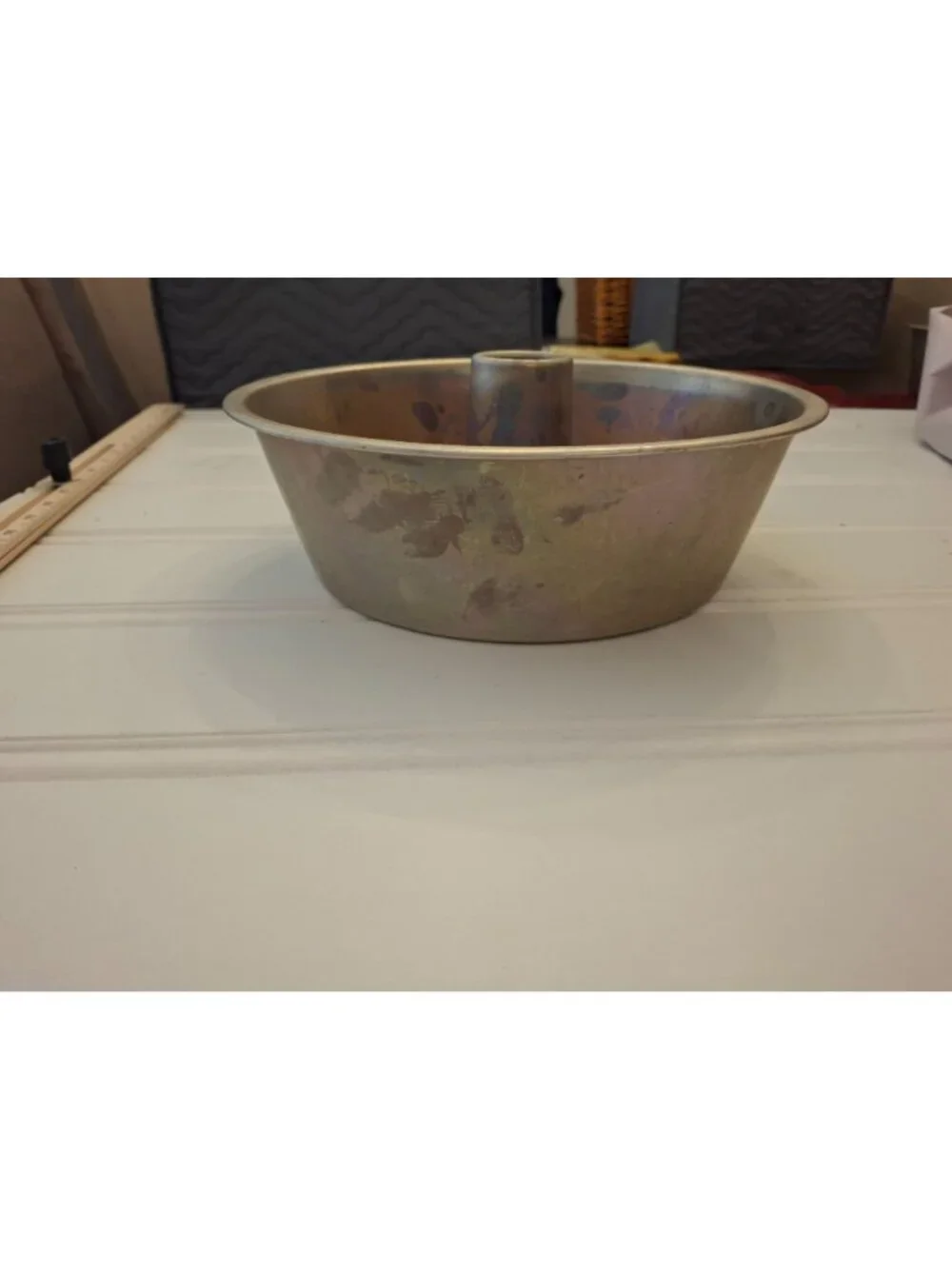 Vintage Aluminum Angel Food Cake Pan Tube Pan Bundt Chiffon Bakeware 10
